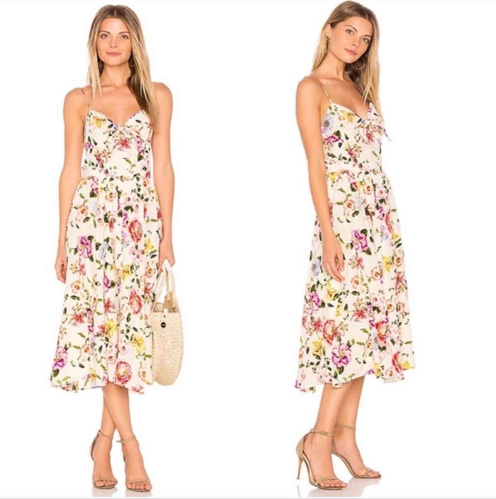 Yumi Kim NWOT Long Silk Floral Dress size Large